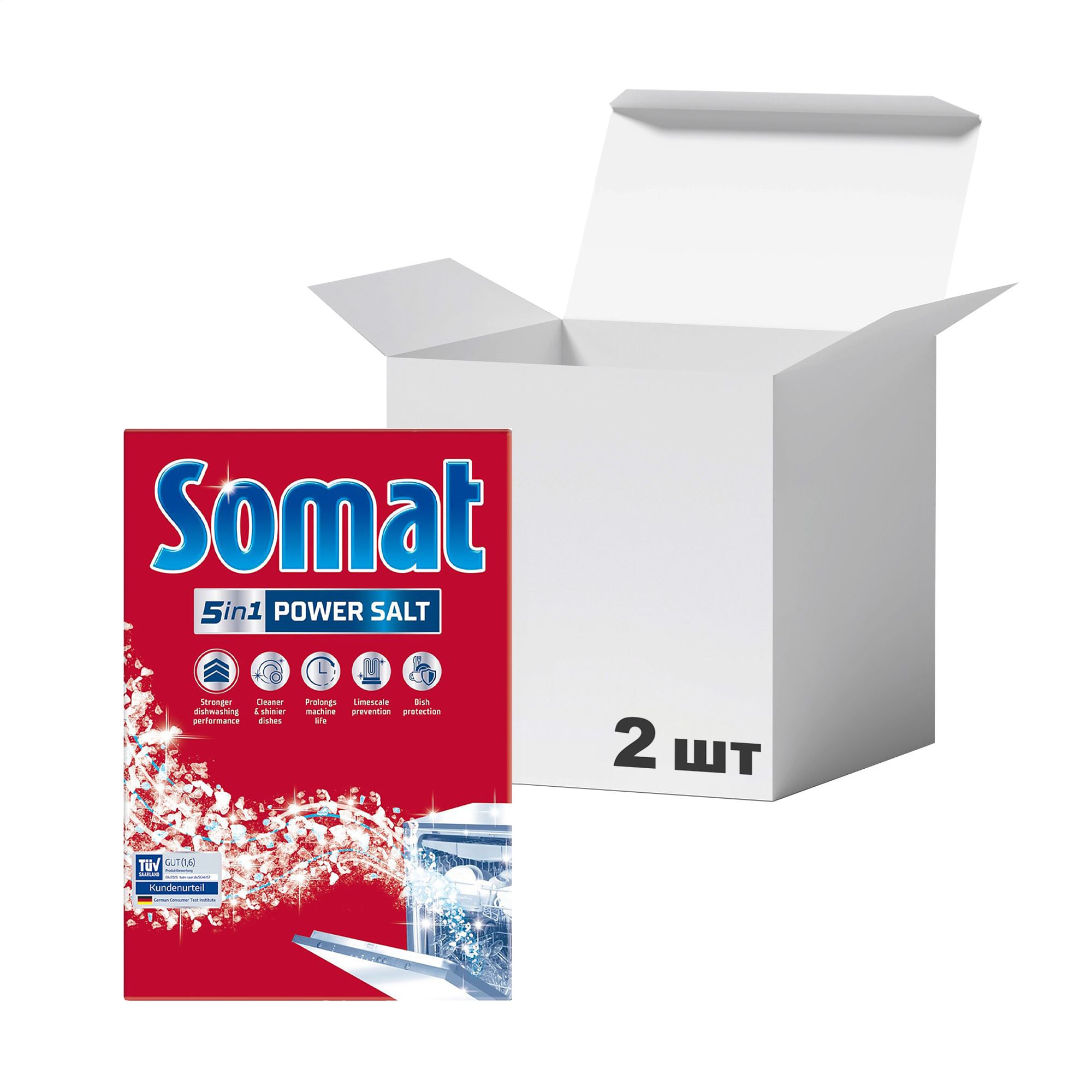 Упаковка солі для миття посуду в посудомийній машині Somat Special Salt Потрійної дії, 1.5 кг * 3 шт